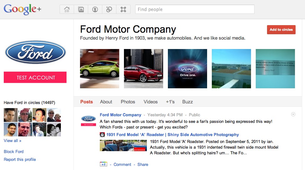 Google+ Pages for brands