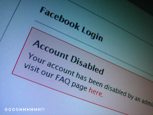 disabled facebook fan page