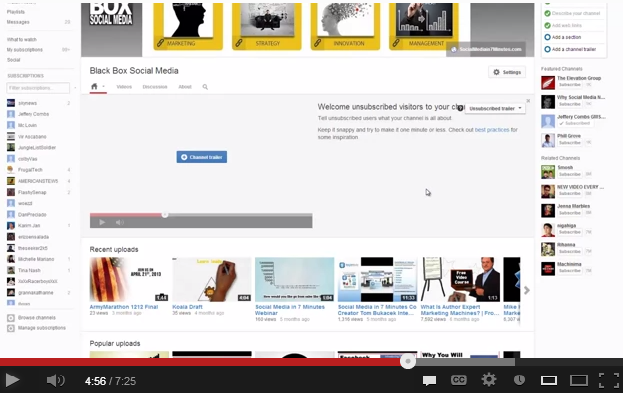 youtube channel redesign 2013